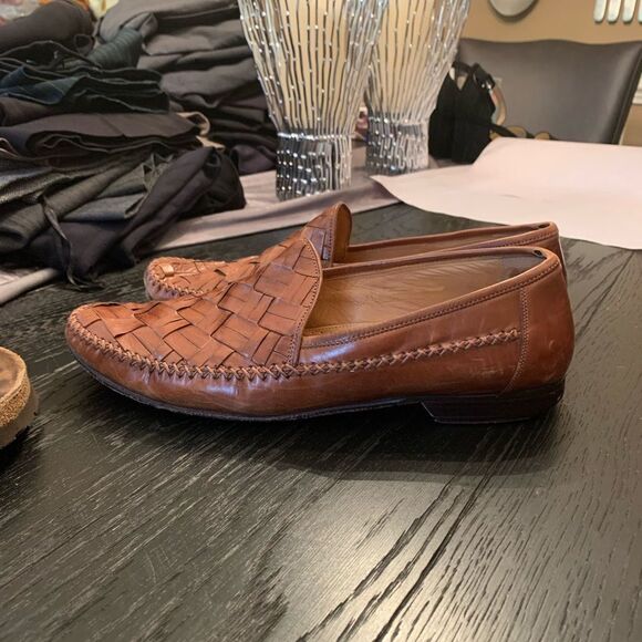 Johnston & Murphy Basket Weave Loafers sz 11